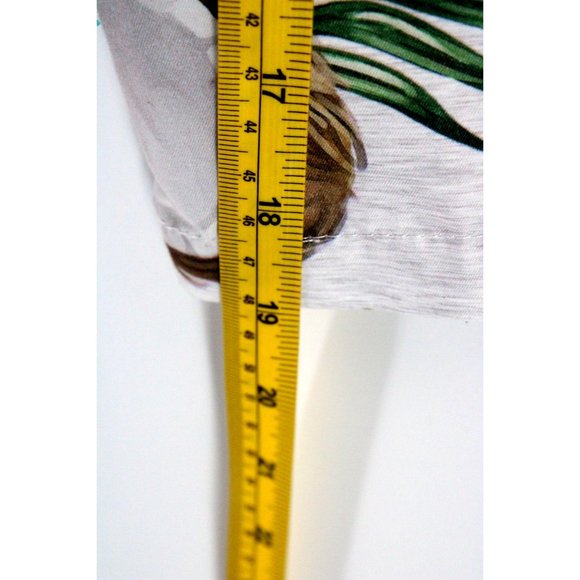 Palmwave Hawaiian Pants Womens Gray All Over Print Flat Front Size Large L - Picture 9 of 9